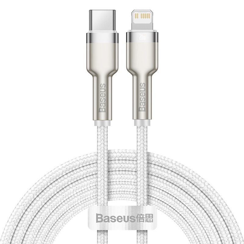 Baseus Cafule USB-C till Lightning datakabel, PD, 20W, 2m, vit
